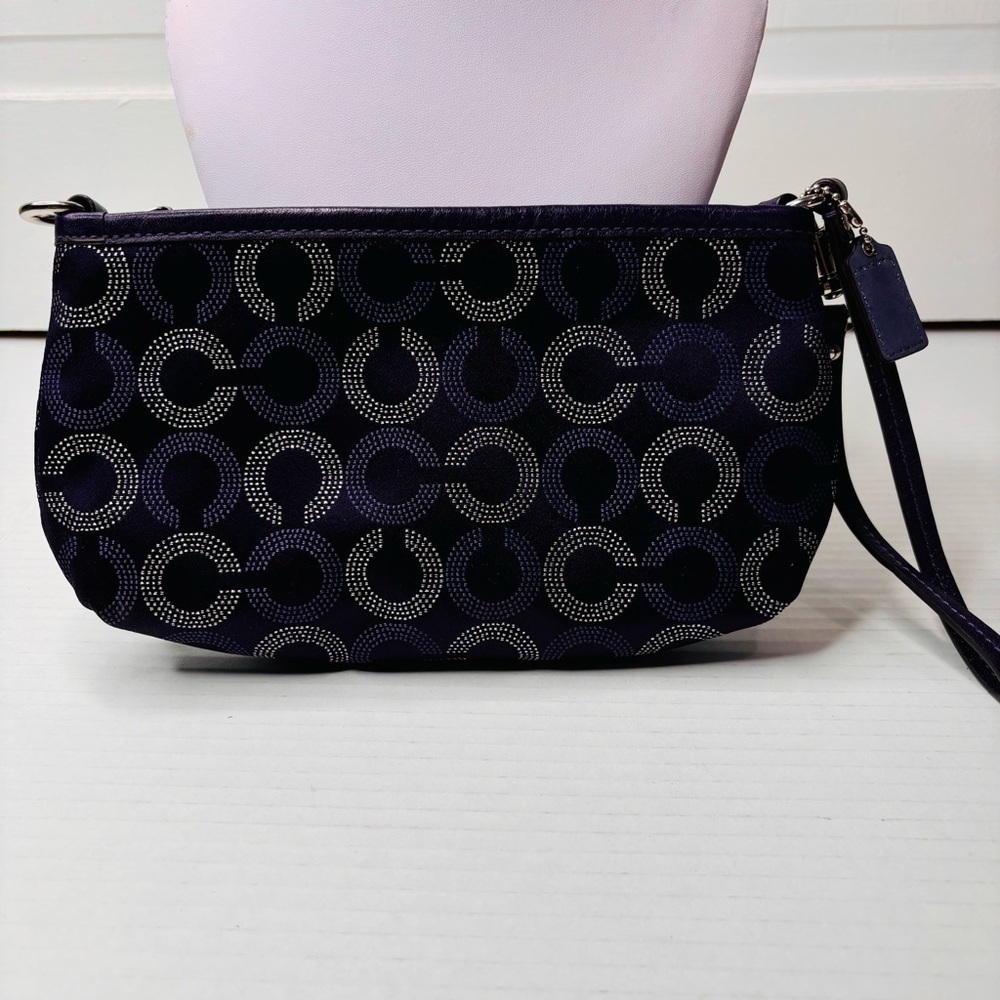COACH Madison Purple Opera Art Wristlet - Picture 5 of 6